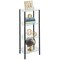 mDesign Metal/Glass Tiered Storage Tower with Open Glass Shelves